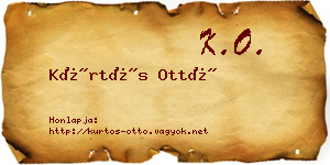 Kürtös Ottó névjegykártya
