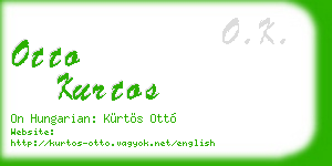 otto kurtos business card